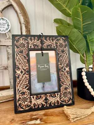 MYRA Tooled Leather Picture Frame