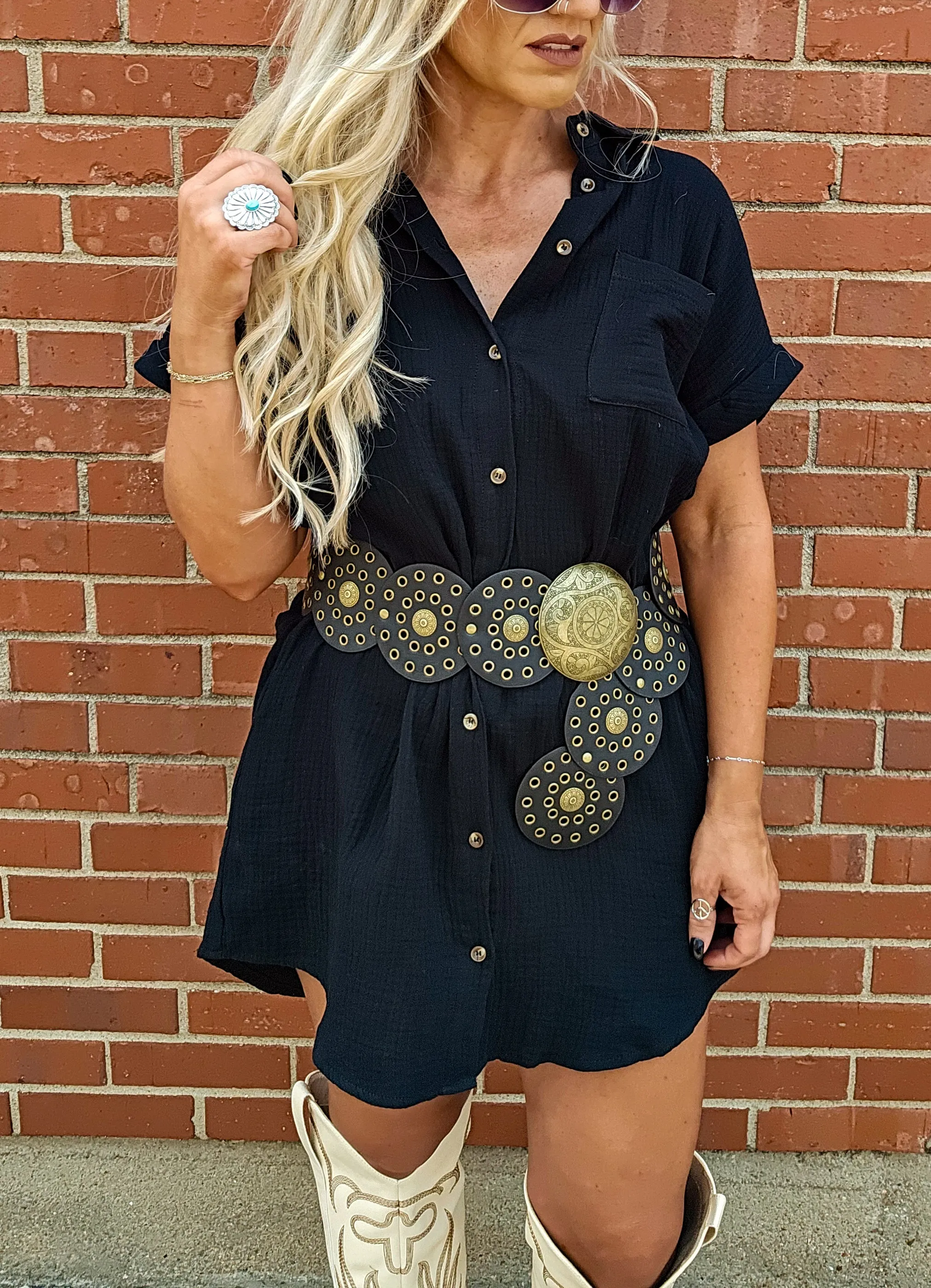 Nancy Belt Black & Gold