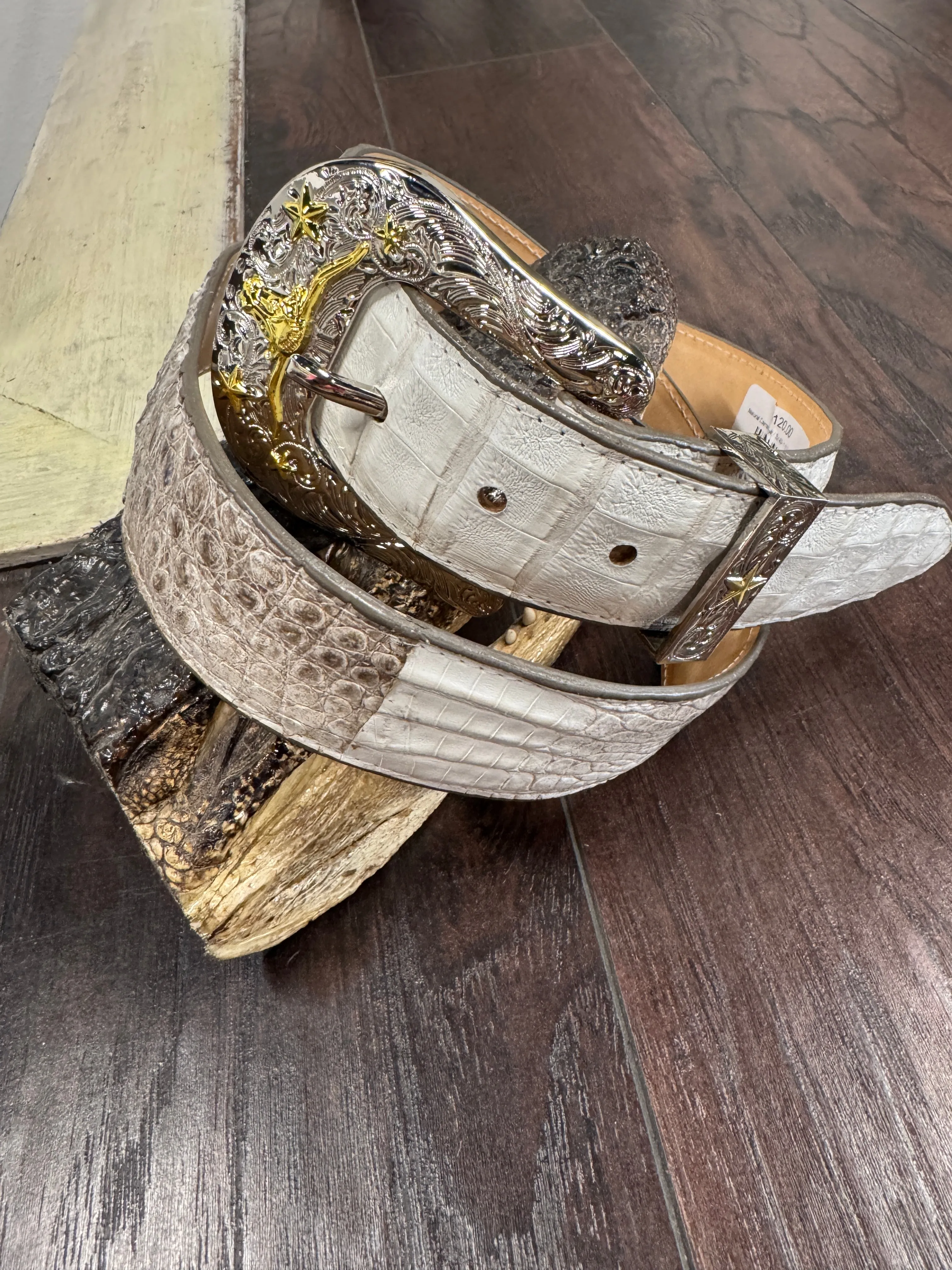Natural Caiman Belt