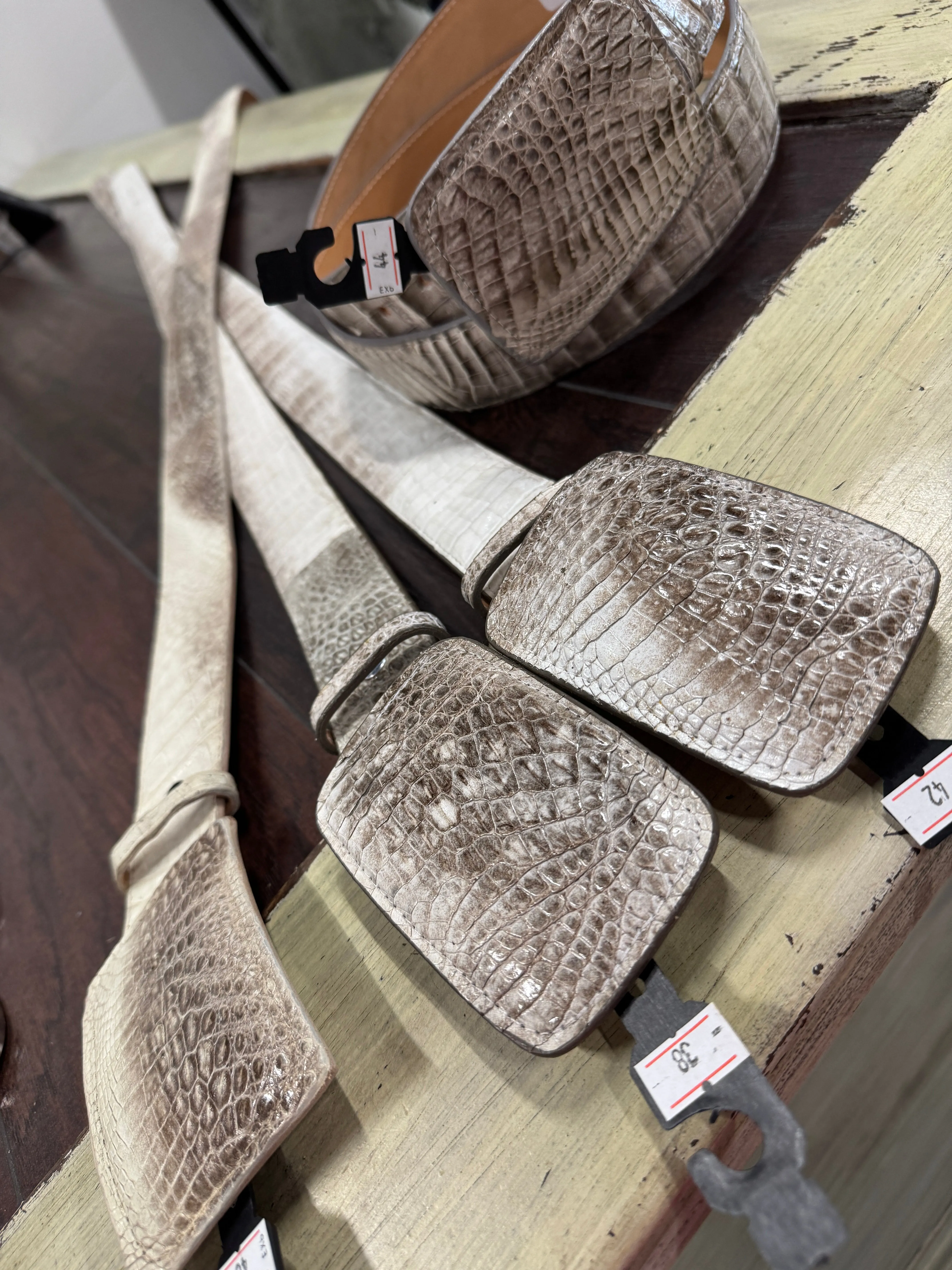 Natural Caiman Belt