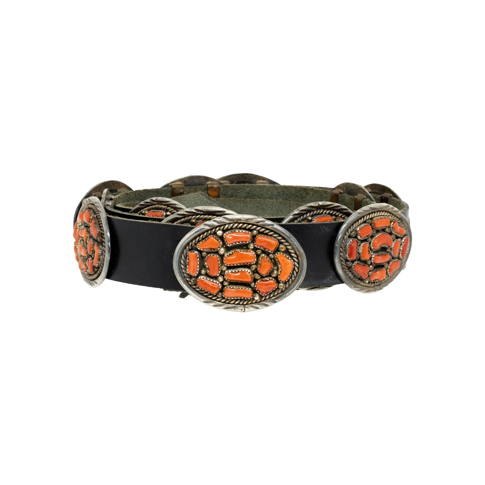 Navajo Coral Concho Belt