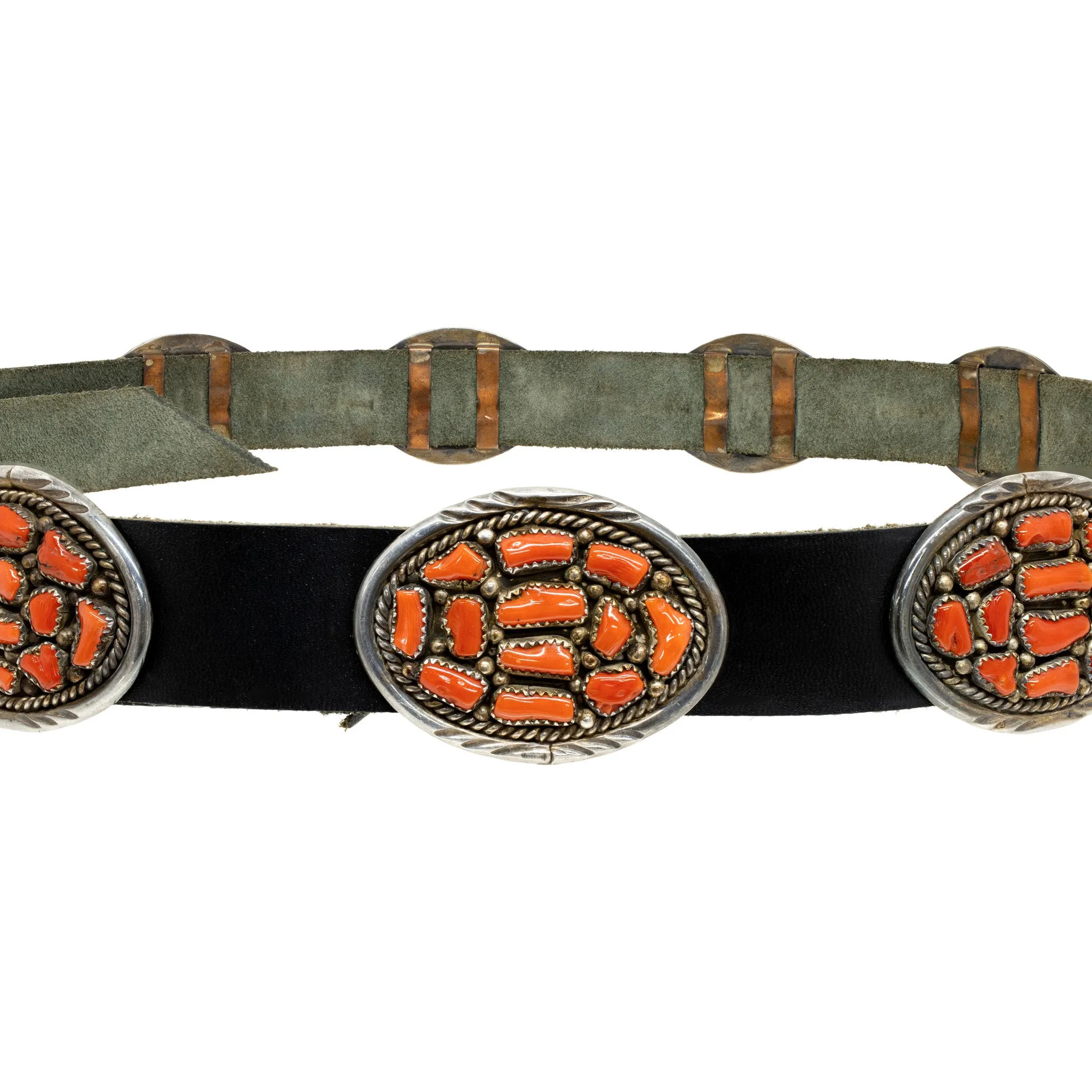 Navajo Coral Concho Belt