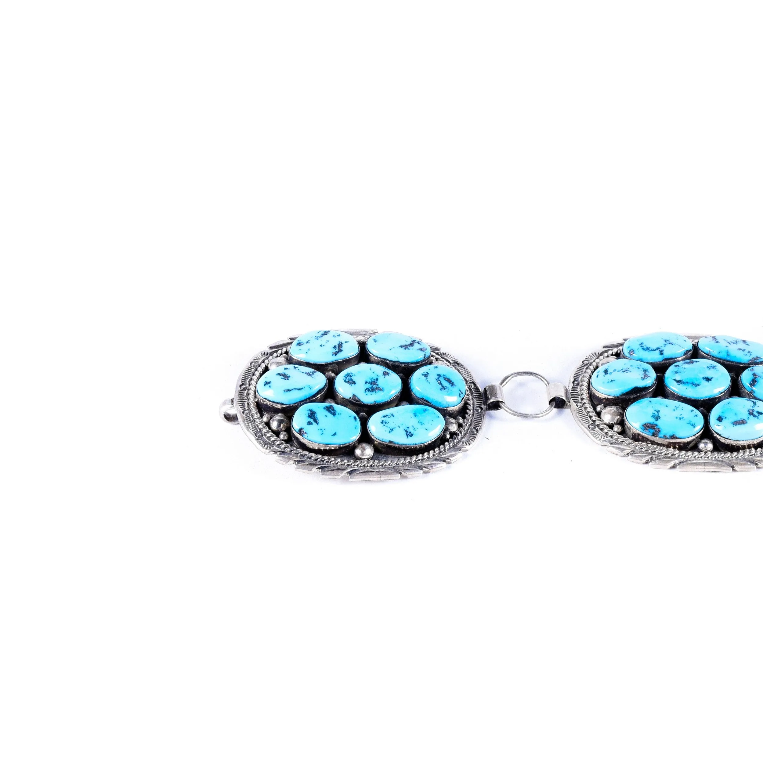 Navajo Sleeping Beauty Link Concho Belt