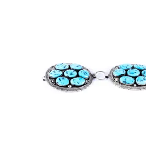 Navajo Sleeping Beauty Link Concho Belt