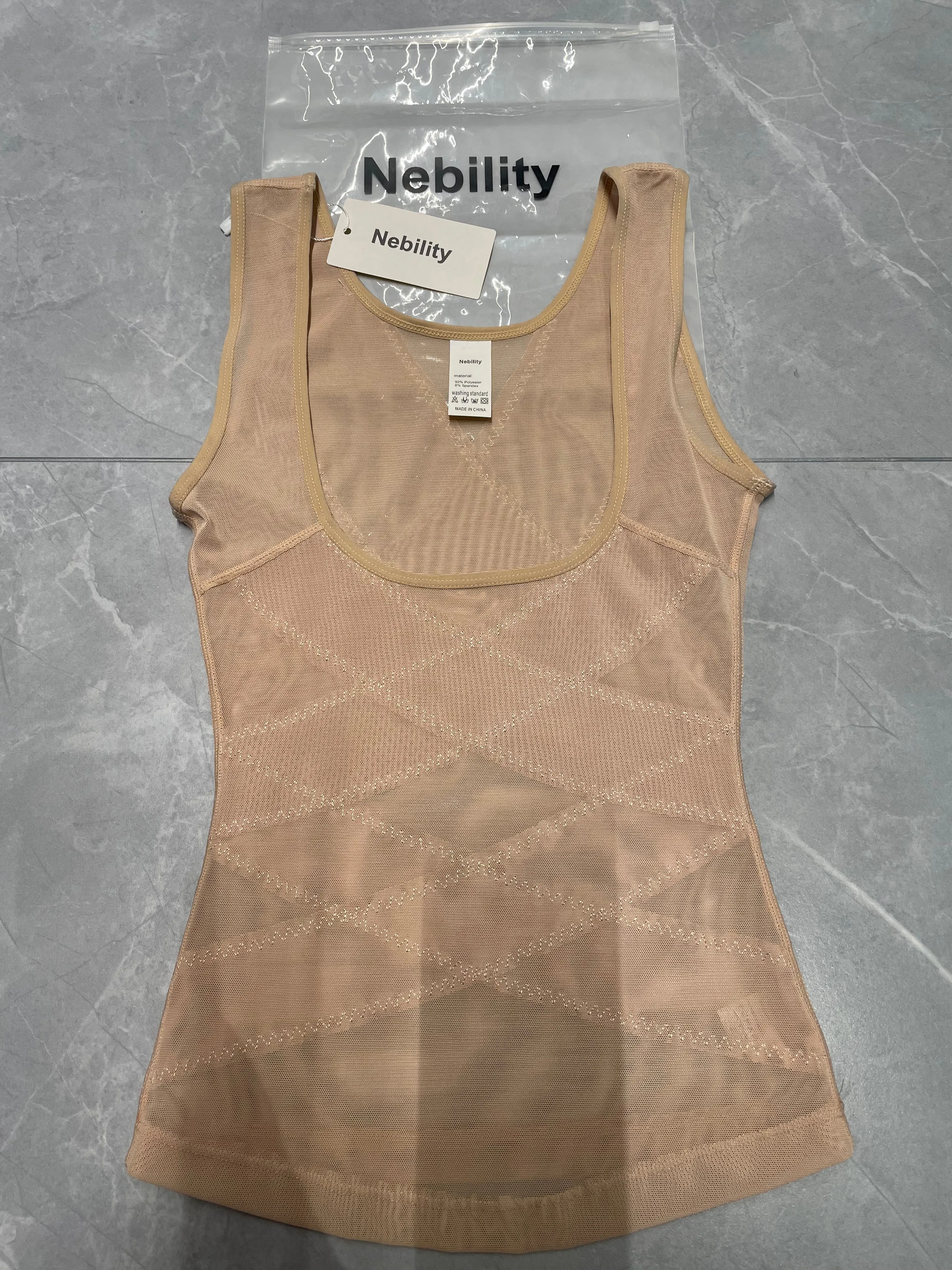 Nebility Women  Double Cross Tummy  Control  Shapewear Bodices [Lingerie]