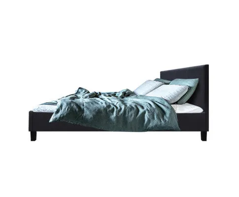 Neo Bed Frame Fabric - Charcoal Queen