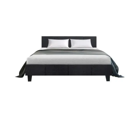 Neo Bed Frame Fabric - Charcoal Queen