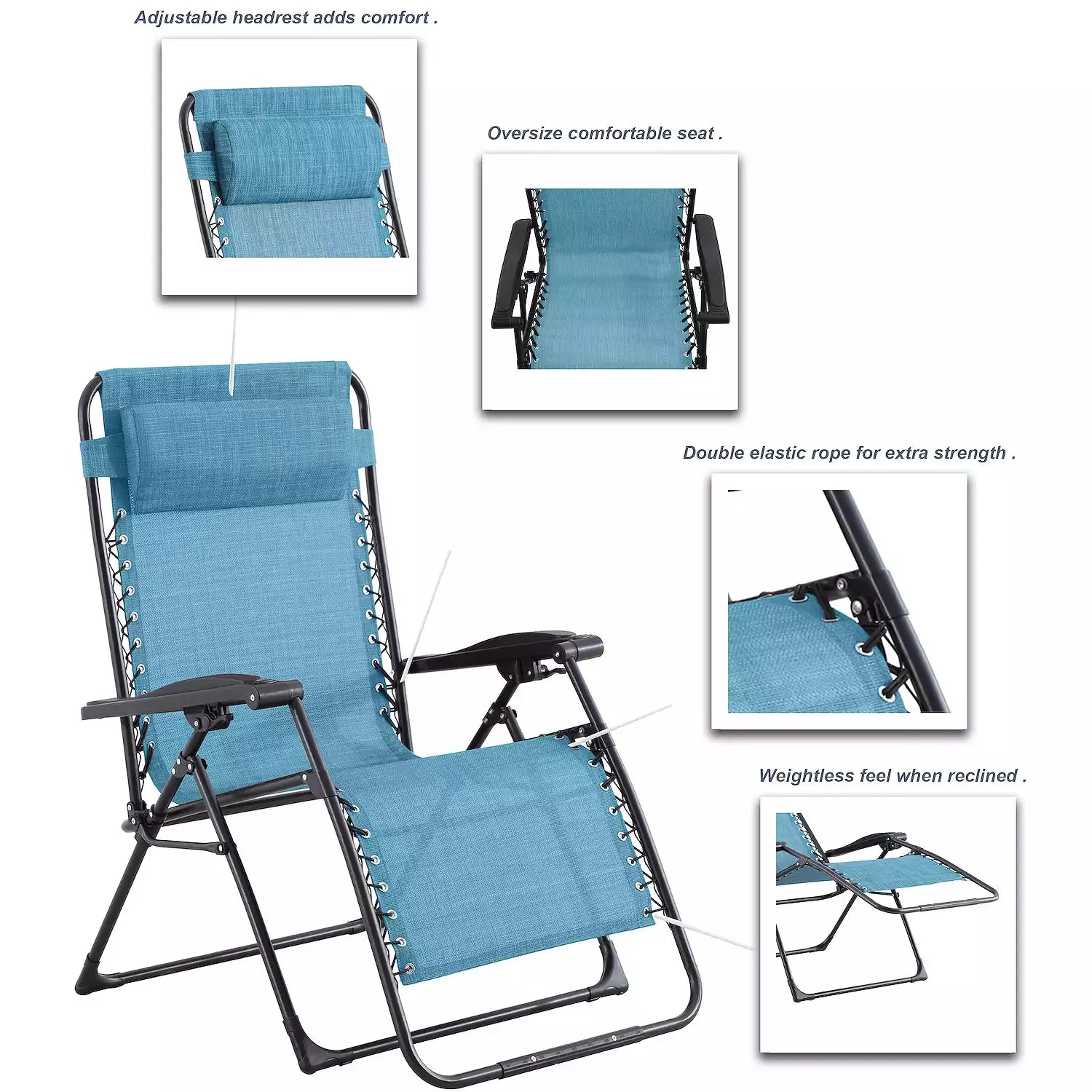 NEW Sonoma Goods For Life® XL Over sized Anti-Gravity Teal Patio Lounge Chair - Retails for $159  USD!