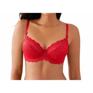 NEW WACOAL embrace lace underwire bra in equestrian red