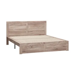 NILE Wooden Bed Frame - Contemporary Light Oak