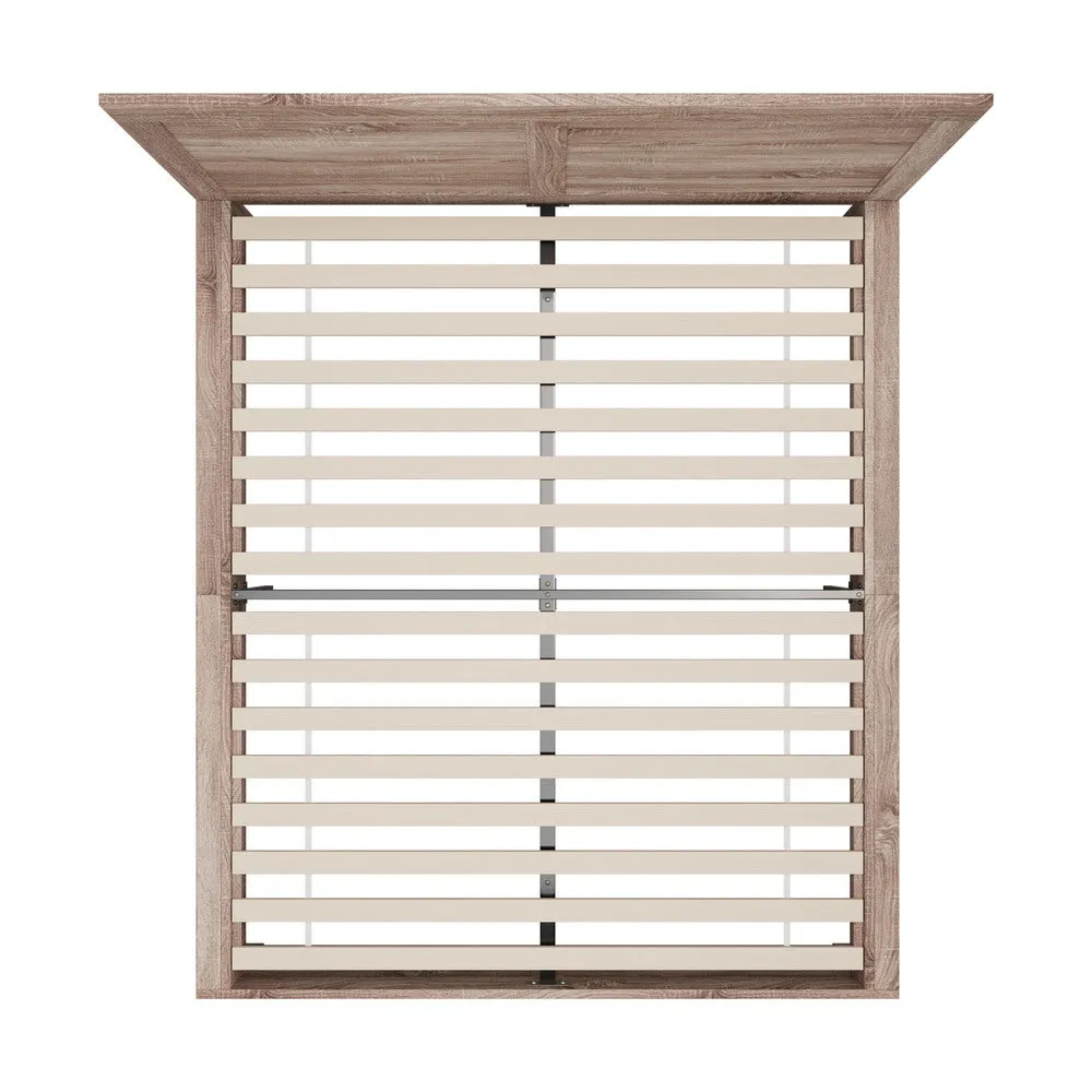 NILE Wooden Bed Frame - Contemporary Light Oak