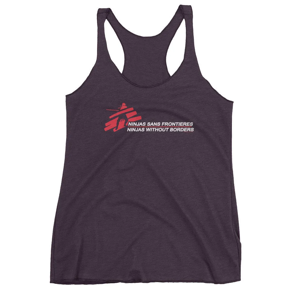 Ninjas without Borders Racerback Tank Top