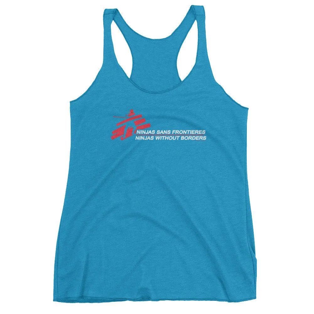 Ninjas without Borders Racerback Tank Top