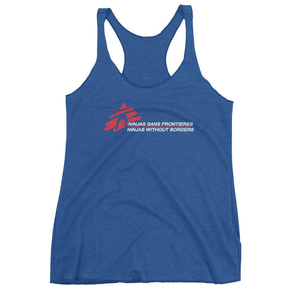 Ninjas without Borders Racerback Tank Top