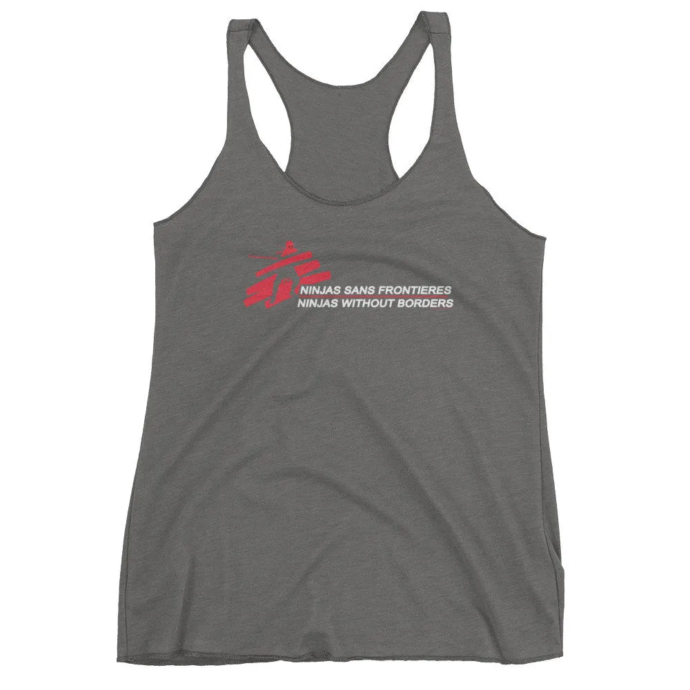Ninjas without Borders Racerback Tank Top