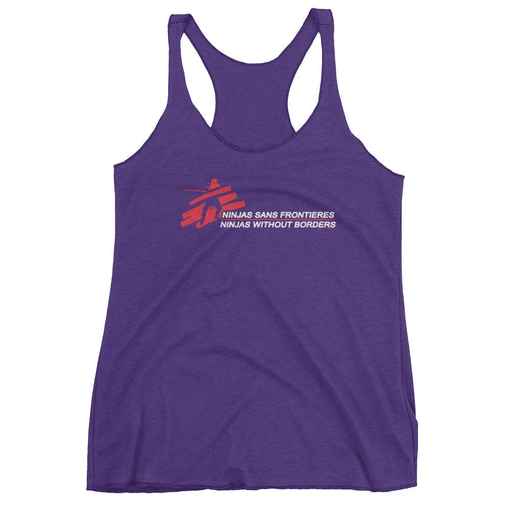 Ninjas without Borders Racerback Tank Top