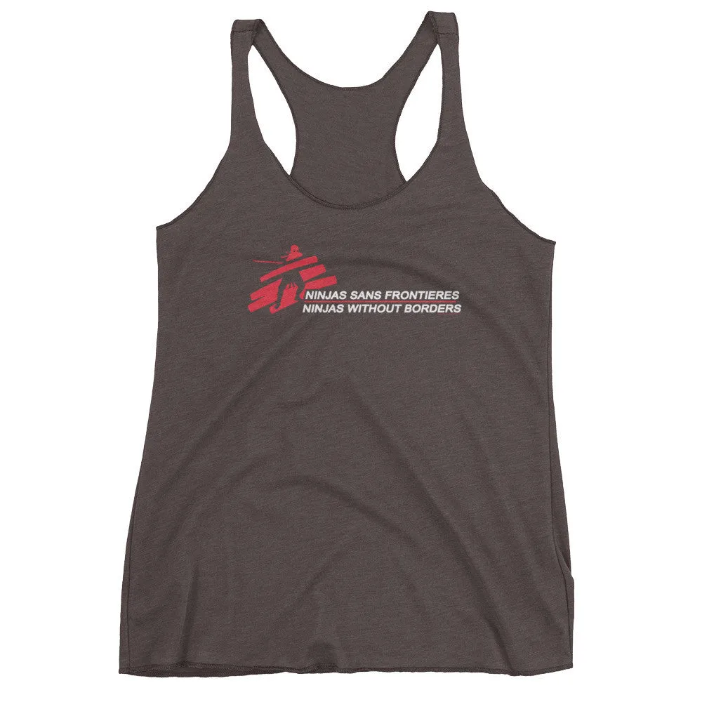Ninjas without Borders Racerback Tank Top