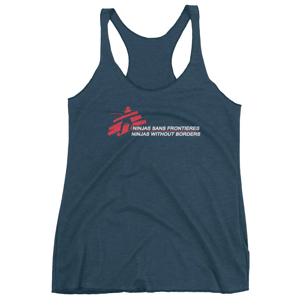 Ninjas without Borders Racerback Tank Top