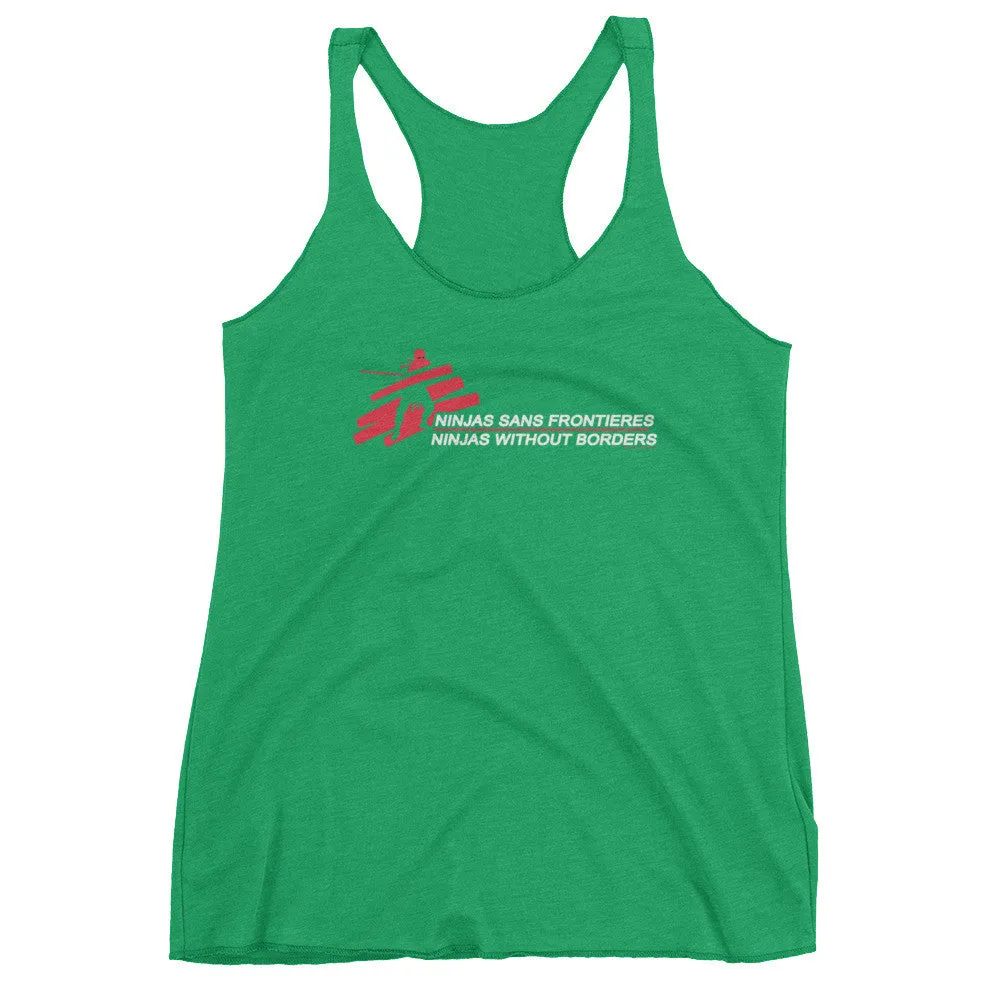 Ninjas without Borders Racerback Tank Top