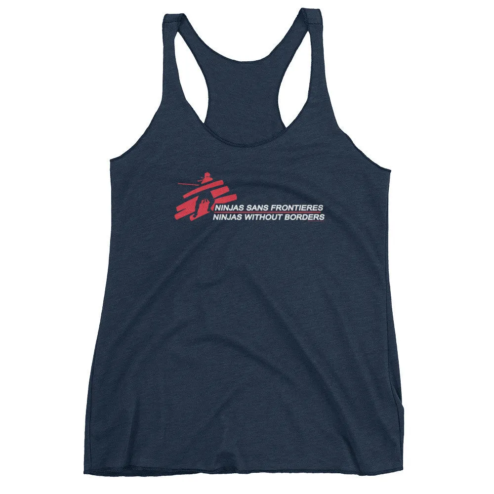 Ninjas without Borders Racerback Tank Top