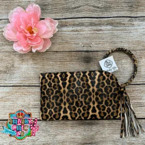 No Fringe Wristlet - Dark Leopard