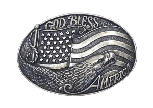 Nocona God Bless America Buckle
