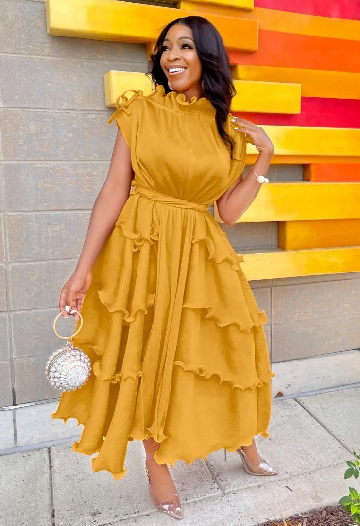 Norabella- Ruffles Galore Swing Dress (NEW)