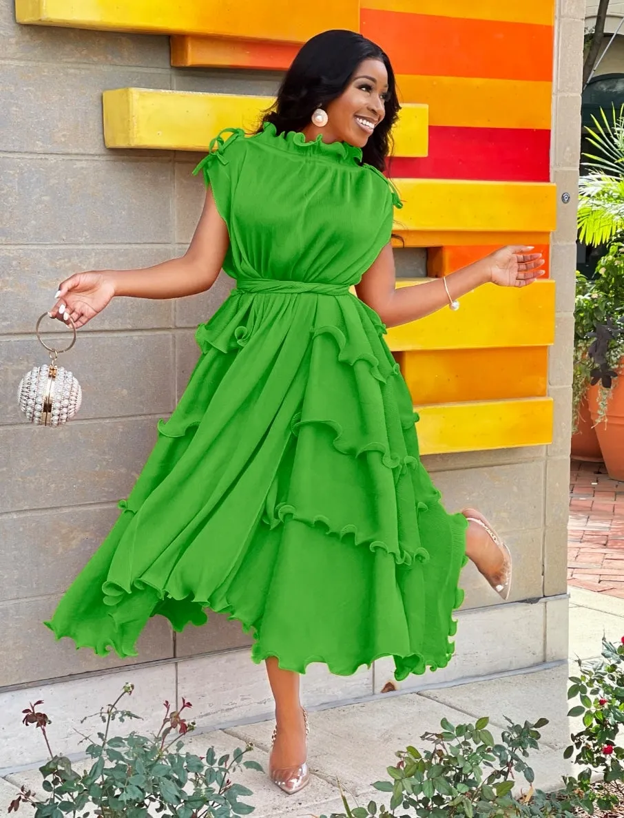 Norabella- Ruffles Galore Swing Dress (NEW)