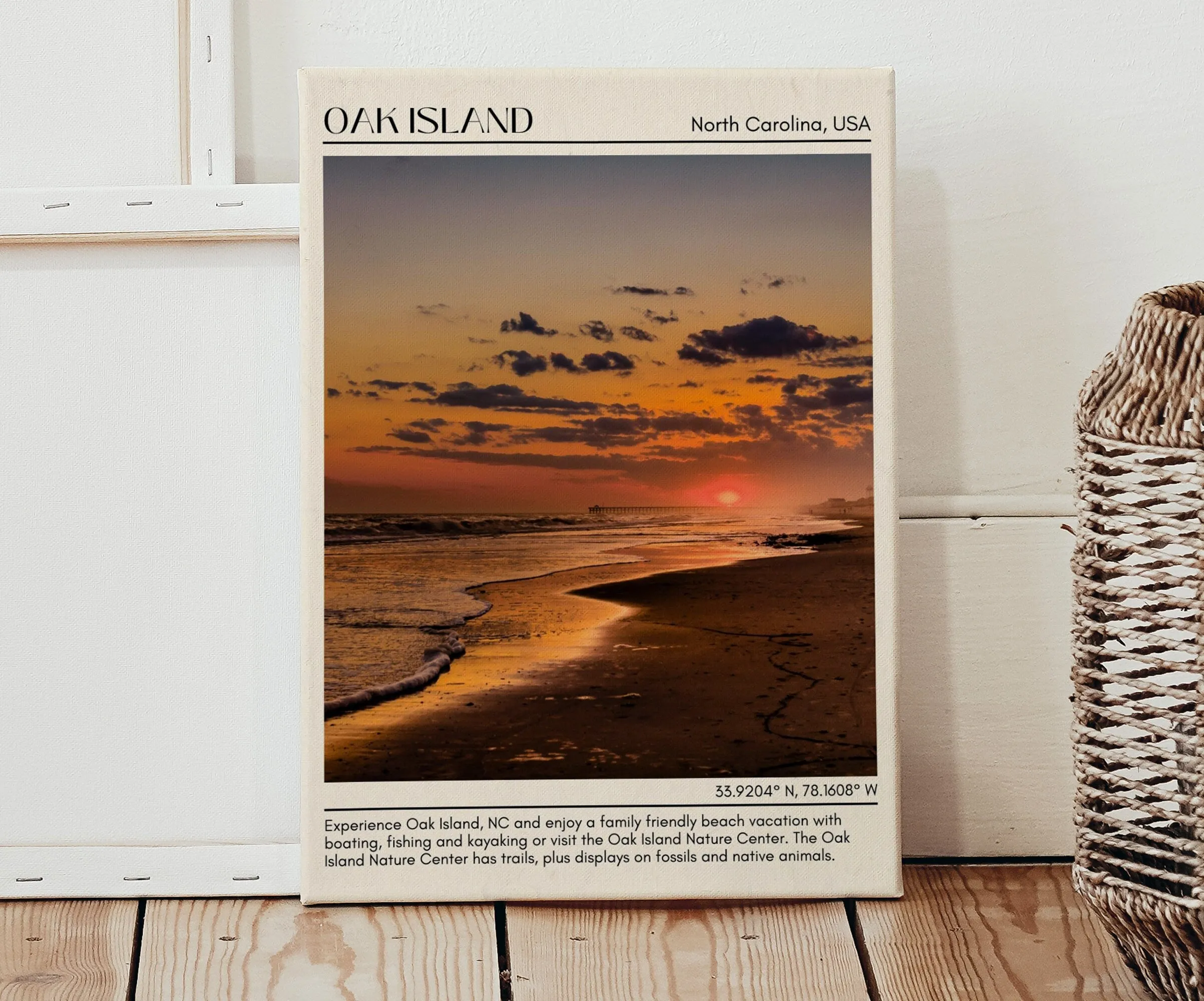 Oak Island Wall Canvas, USA