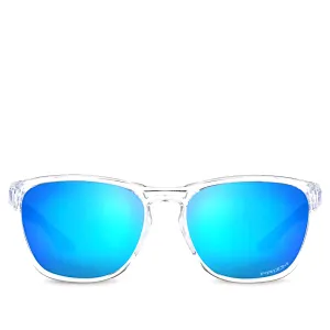 Oakley Manorburn Glasses - Polish Clear With Prizm Sapphire Lens