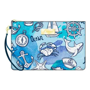 Ocean Adventure Zip Pouch Wristlet Playful and Practical Seaside Style
