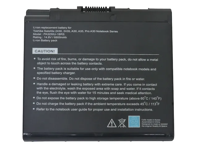 Oem Ts 08 Pa3250 U Batería Para Laptop 14.8 V 6600m Ah