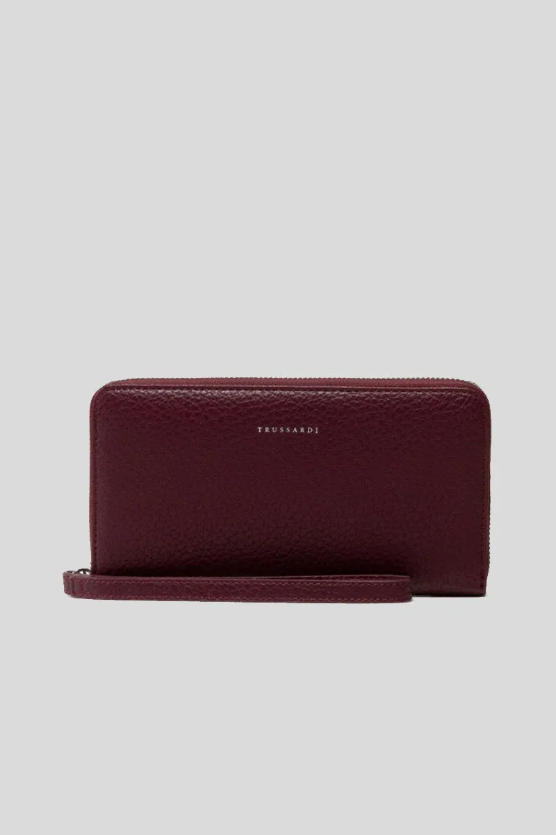 Onyx Zip Around Lg   Wristlet Grain Pu - Purple