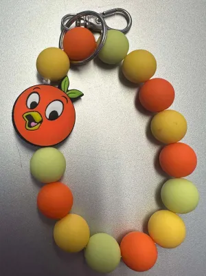 Orange Bird Silicone Wristlet