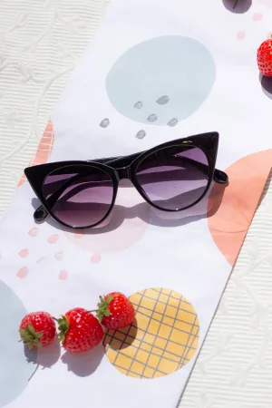 Oval Cat Eye Top Frame Sunglasses