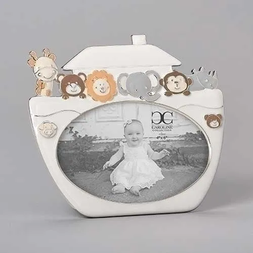 Oval Frame 4X6 Noah's Ark; Caroline Collection  6.5" height