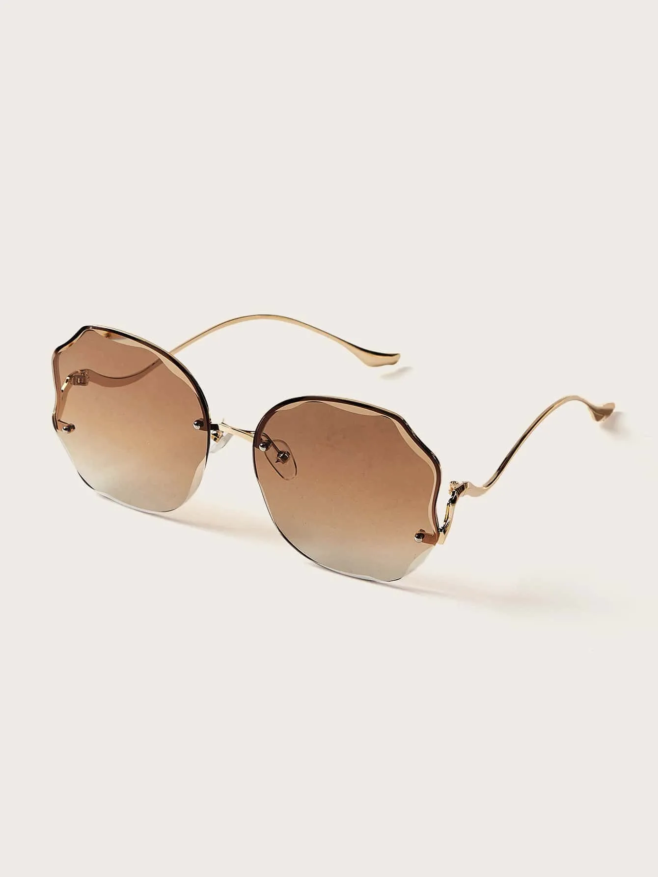 Oversized Frameless Sunglasses