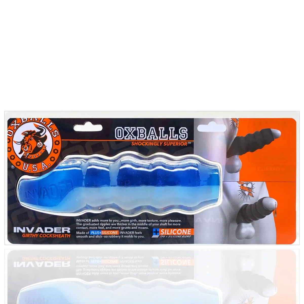 Oxballs - Invader - Penis Sleeve - Blauw Ice