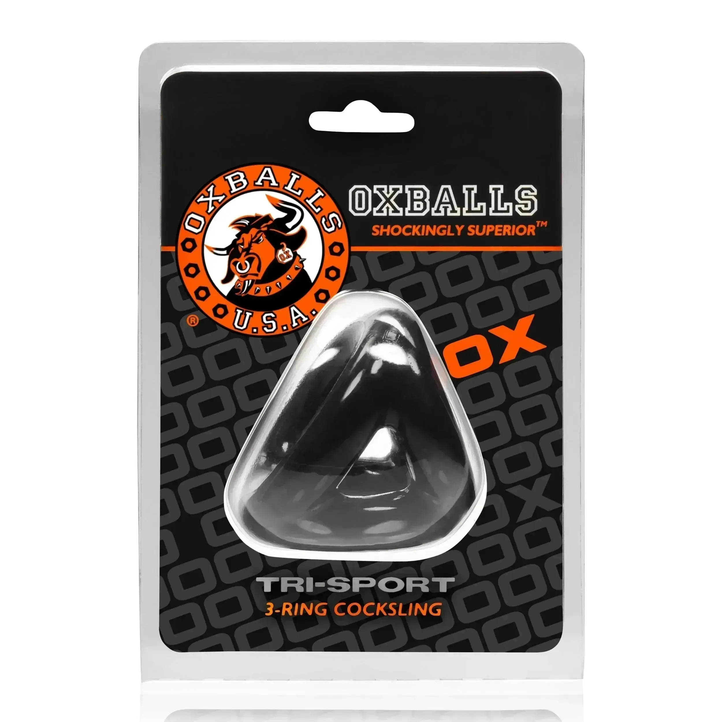 OXBALLS TRI-SPORT versatile 3-ring cocksling BLACK