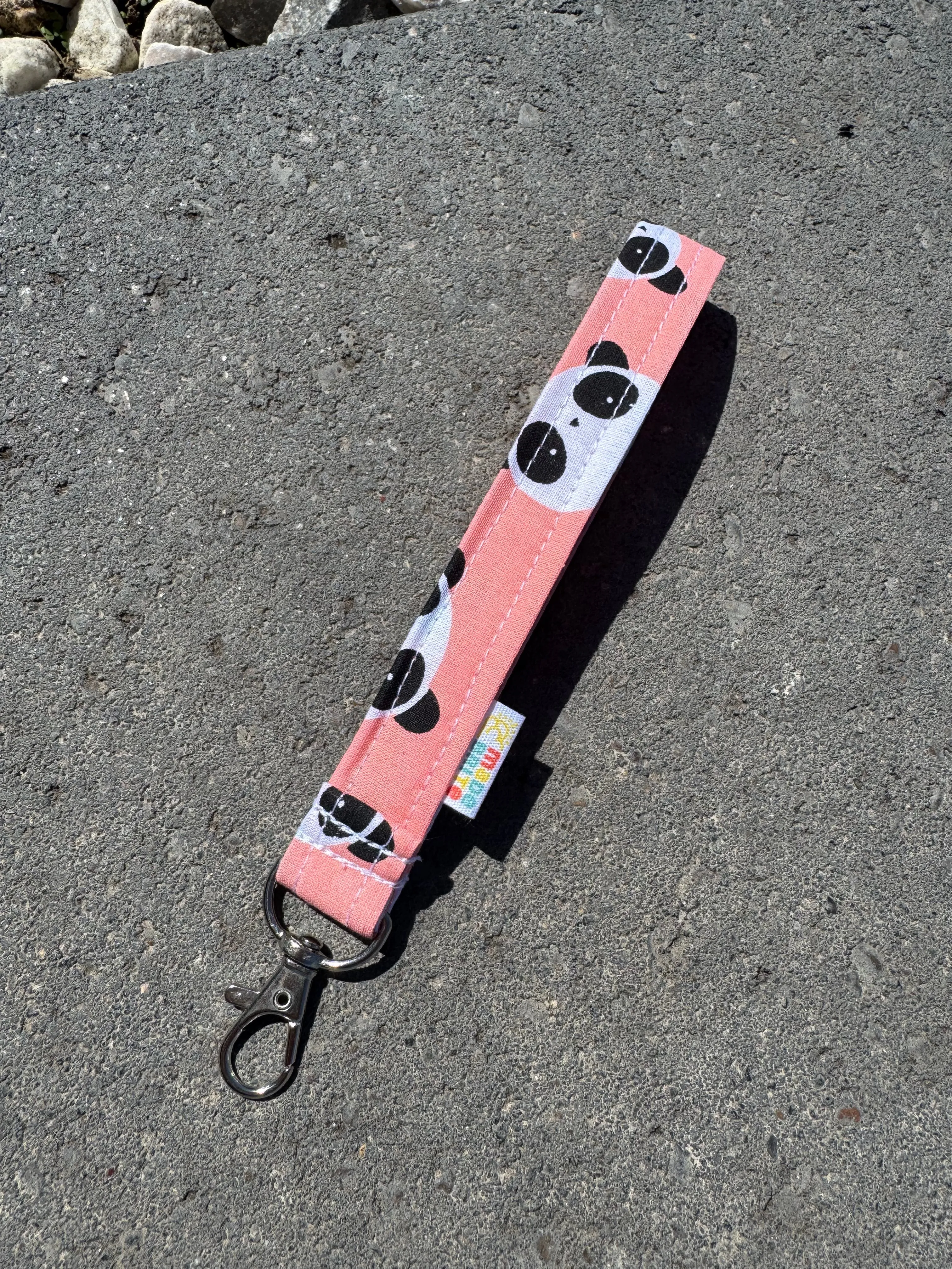 Panda Wristlet Keychain Key Fob