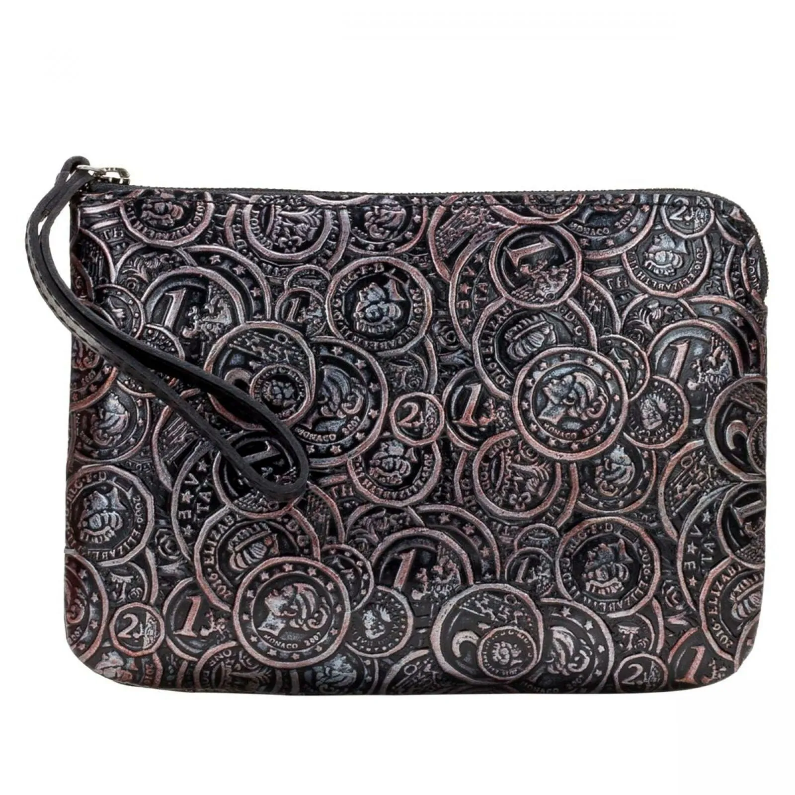 Patricia Nash Cassini Coin Tooled Leather Wristlet