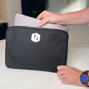 Personalised Laptop Case With Initials In Badge