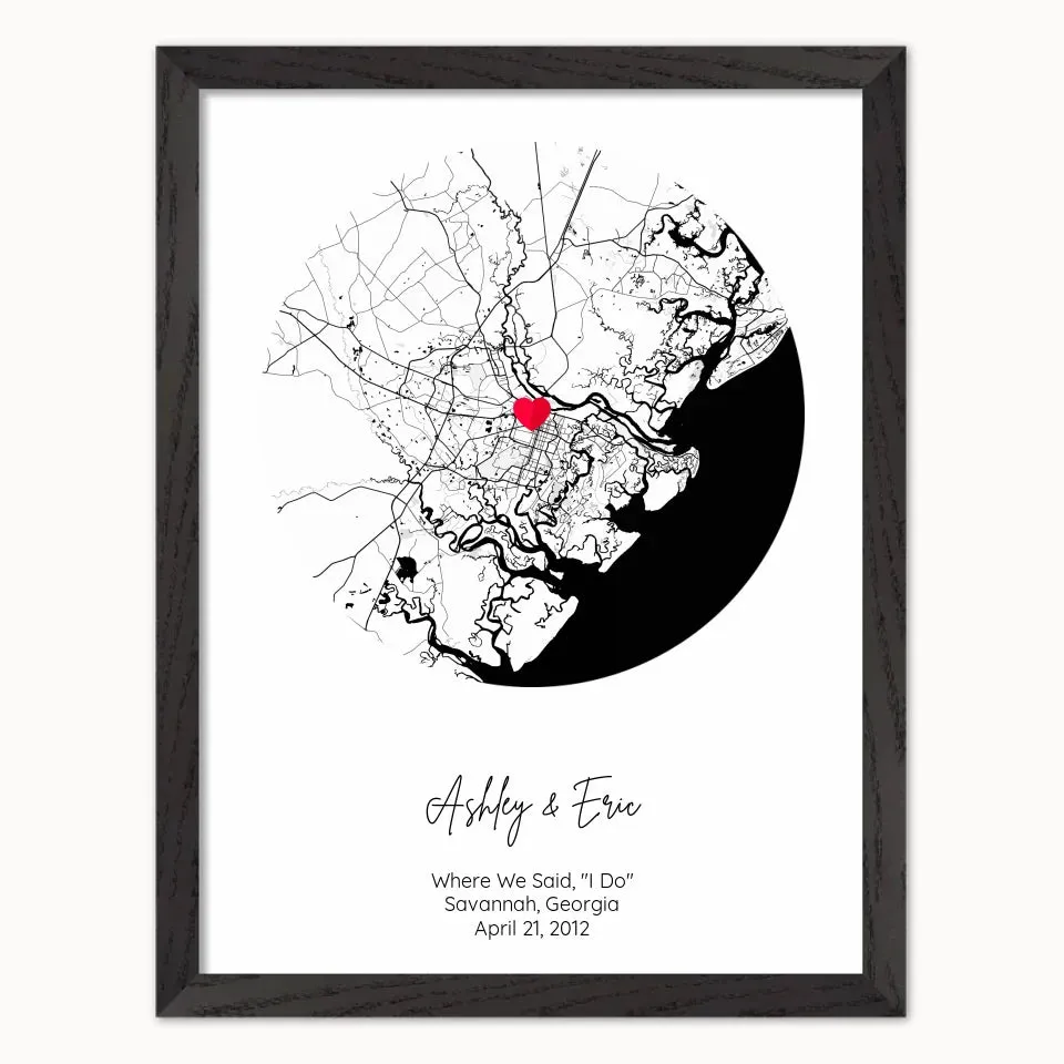 Personalized Gift for Boyfriend - Choose Star Map, Street Map, or Your Photo