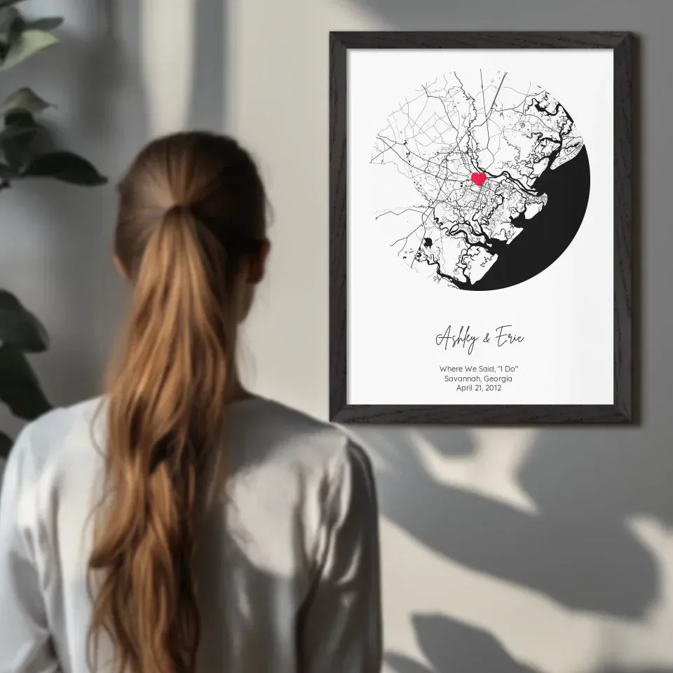Personalized Gift for Boyfriend - Choose Star Map, Street Map, or Your Photo
