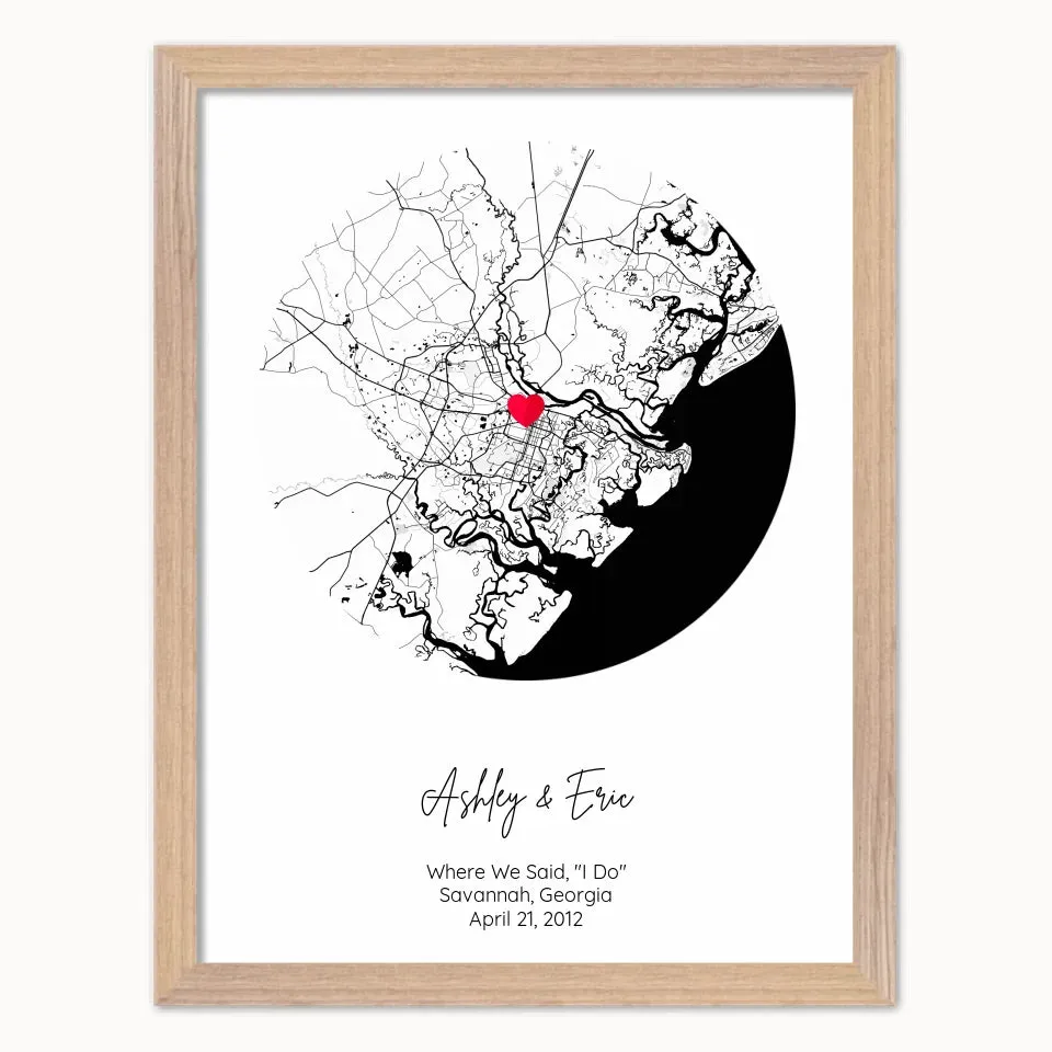 Personalized Gift for Boyfriend - Choose Star Map, Street Map, or Your Photo