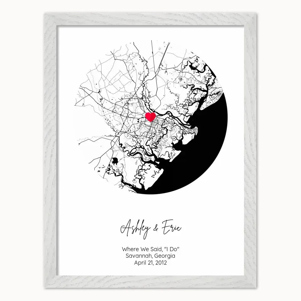 Personalized Gift for Boyfriend - Choose Star Map, Street Map, or Your Photo