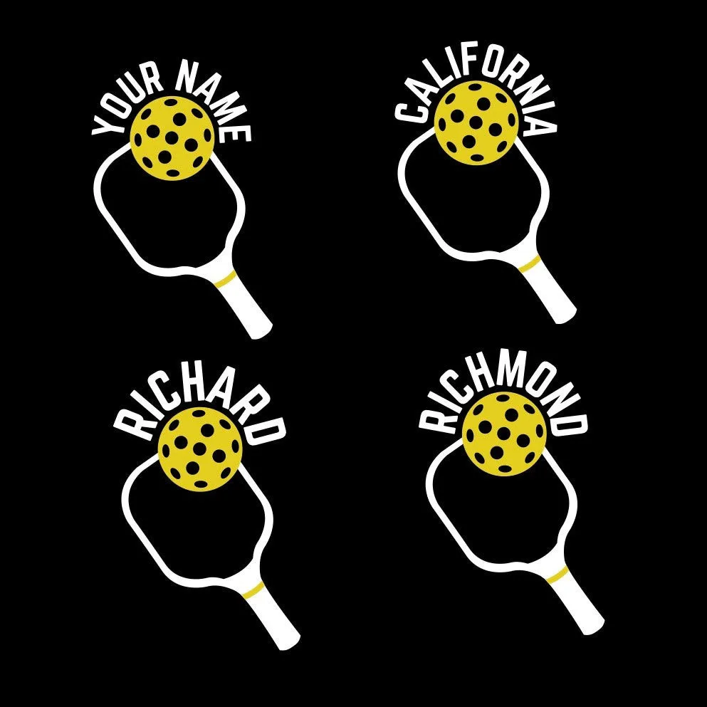 Personalized Pickleball Paddle Decal - Bumper Sticker -