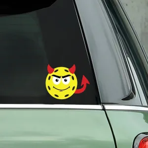 Pickleball Devil Decal - Vinyl Decal - Bumper Sticker - Computer Sticker - Pickleball Gifts