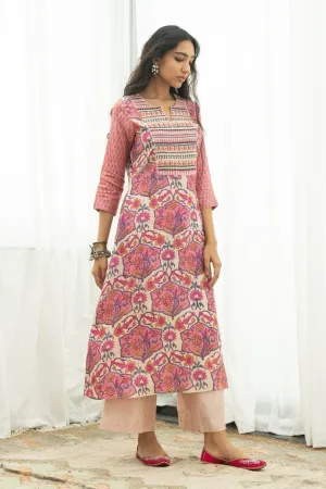 Pink Beadwork Kurta & Pallazo Set