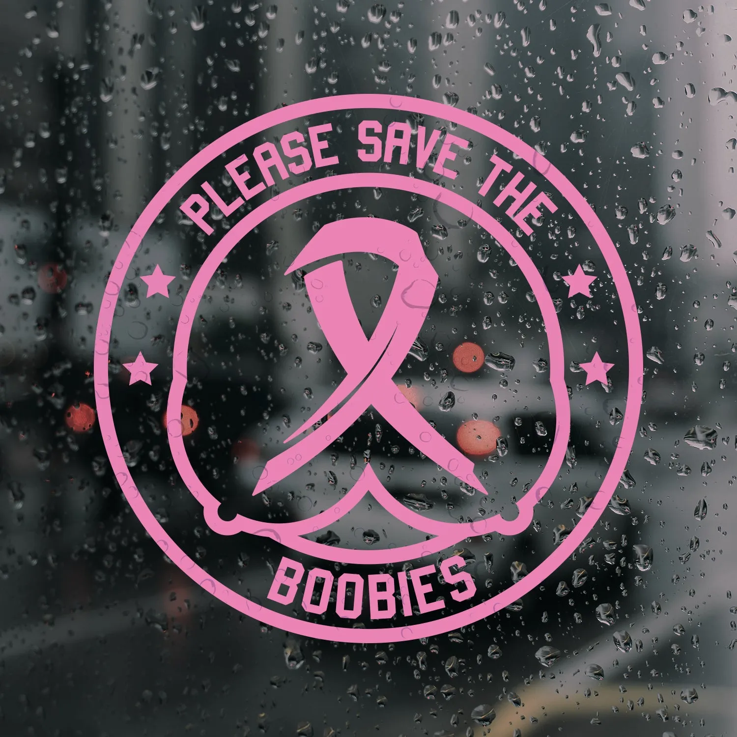 Please Save The Boobie Breast Cancer Awareness Decal